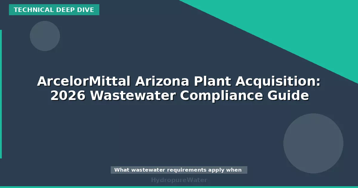 ArcelorMittal Arizona Plant Acquisition: 2026 Wastewater Compliance Guide