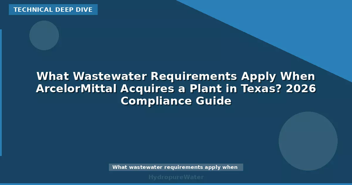 Quelles exigences de rejet s'appliquent lorsqu'ArcelorMittal acquiert une usine au Texas ? Guide de conformité 2026