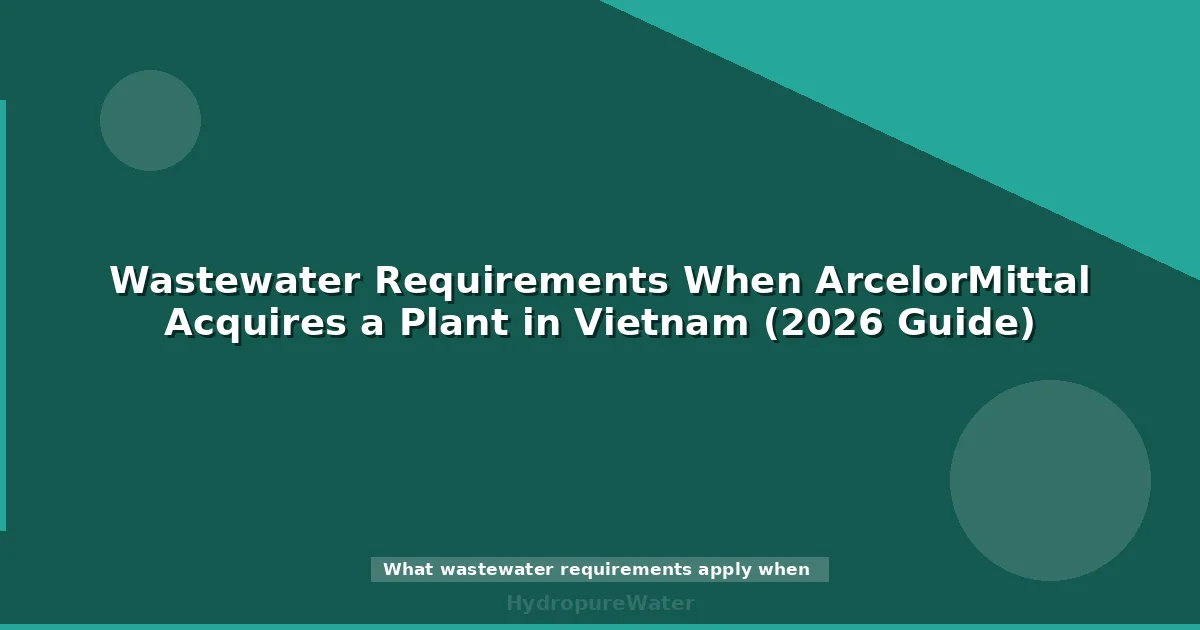 Wastewater Requirements When ArcelorMittal Acquires a Plant in Vietnam (2026 Guide)
