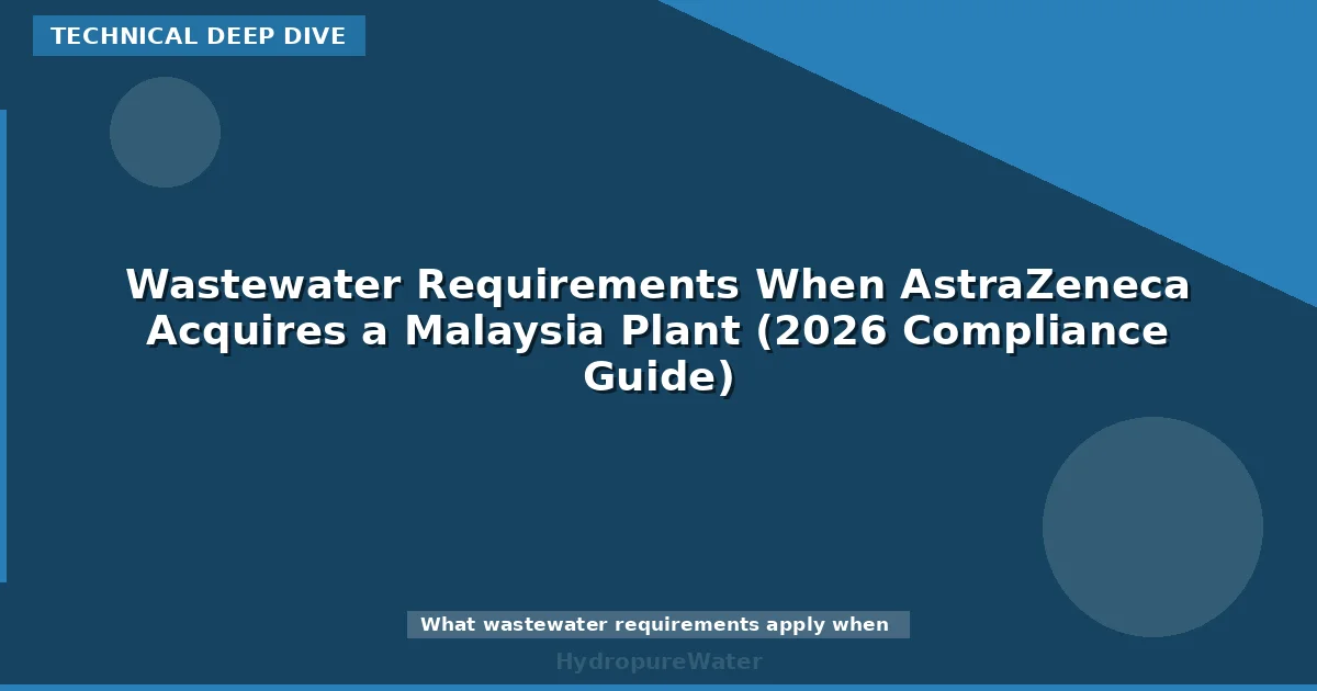 Wastewater Requirements When AstraZeneca Acquires a Malaysia Plant (2026 Compliance Guide)