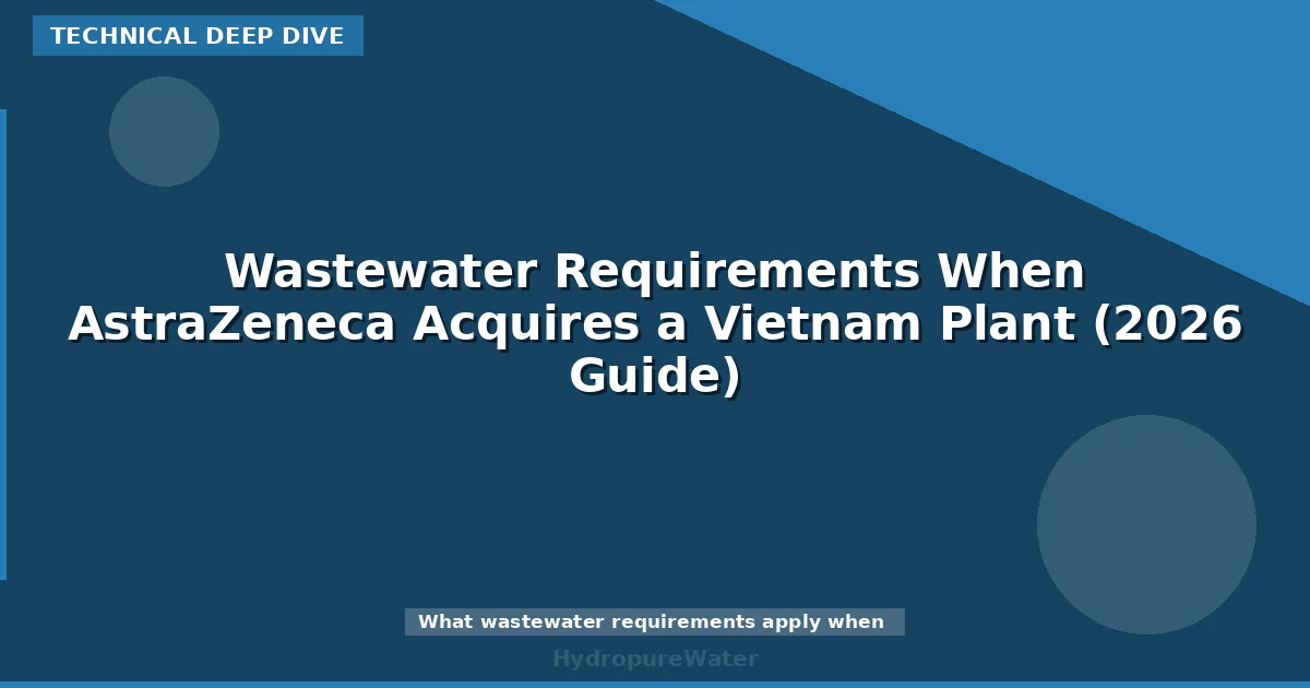 Wastewater Requirements When AstraZeneca Acquires a Vietnam Plant (2026 Guide)