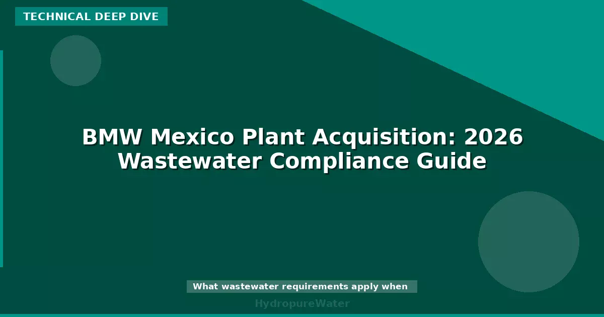 BMW Mexico Plant Acquisition: 2026 Wastewater Compliance Guide