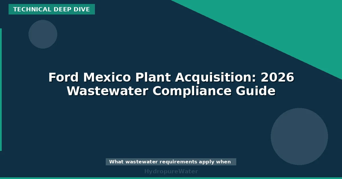 Ford Mexico Plant Acquisition: 2026 Wastewater Compliance Guide