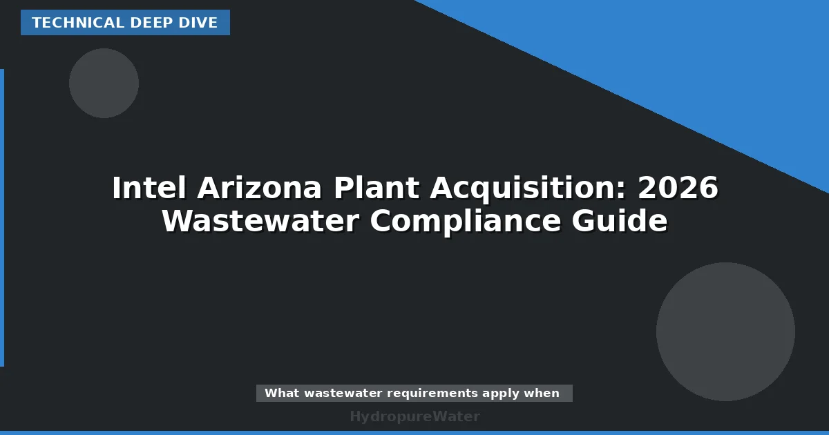 Intel Arizona Plant Acquisition: 2026 Wastewater Compliance Guide