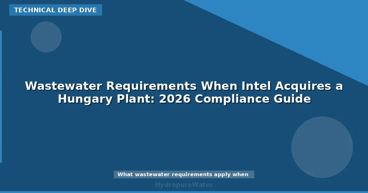 Wastewater Requirements When Intel Acquires a Hungary Plant: 2026 Compliance Guide