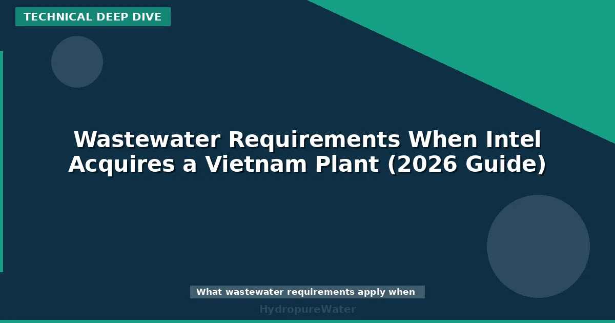 Wastewater Requirements When Intel Acquires a Vietnam Plant (2026 Guide)