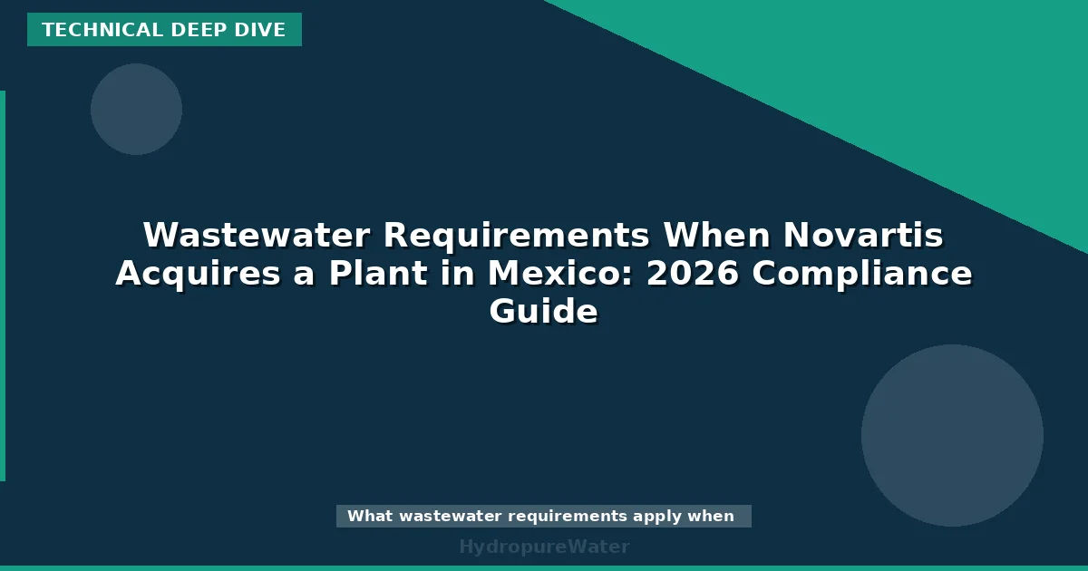 Wastewater Requirements When Novartis Acquires a Plant in Mexico: 2026 Compliance Guide