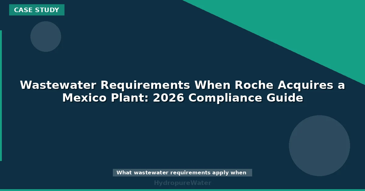 Wastewater Requirements When Roche Acquires a Mexico Plant: 2026 Compliance Guide