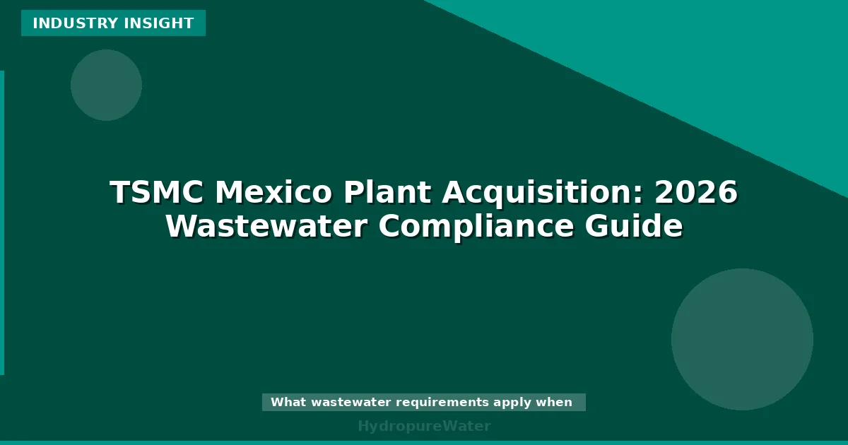 TSMC Mexico Plant Acquisition: 2026 Wastewater Compliance Guide
