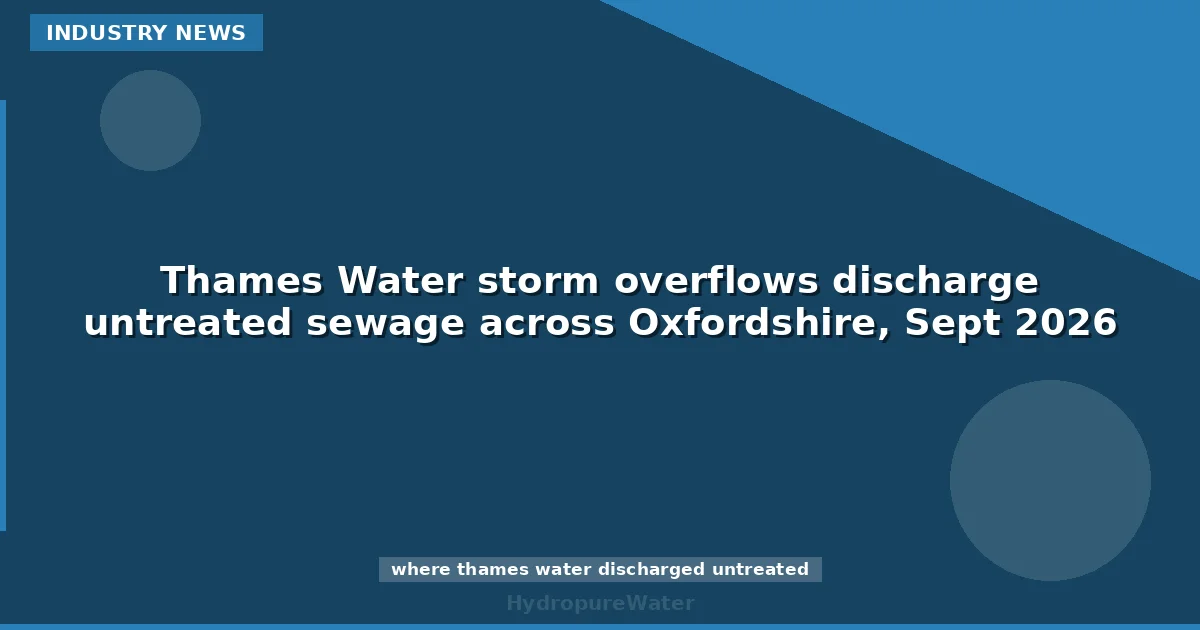 محطة Thames Water تُفرغ صرفاً صحياً غير معالج عبر فيضانات العواصف في مقاطعة أكسفوردشاير، سبتمبر 2026