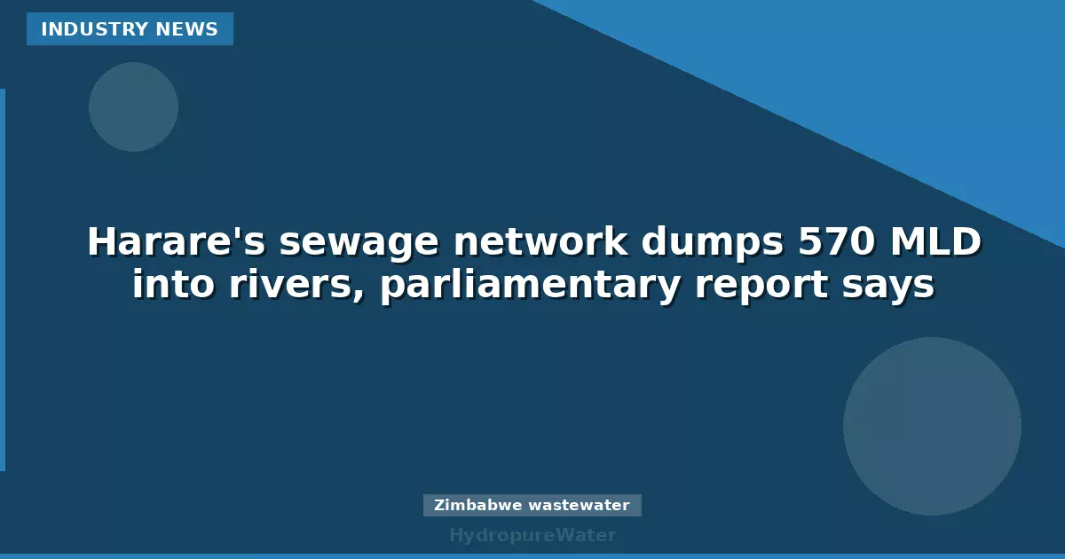 Harare's sewage network dumps 570 MLD into rivers, parliamentary report says