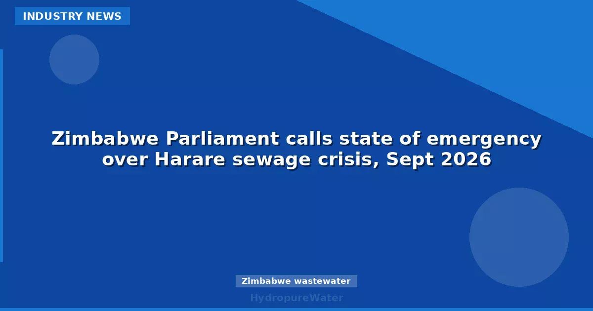 Zimbabwe Parliament calls state of emergency over Harare sewage crisis, Sept 2026