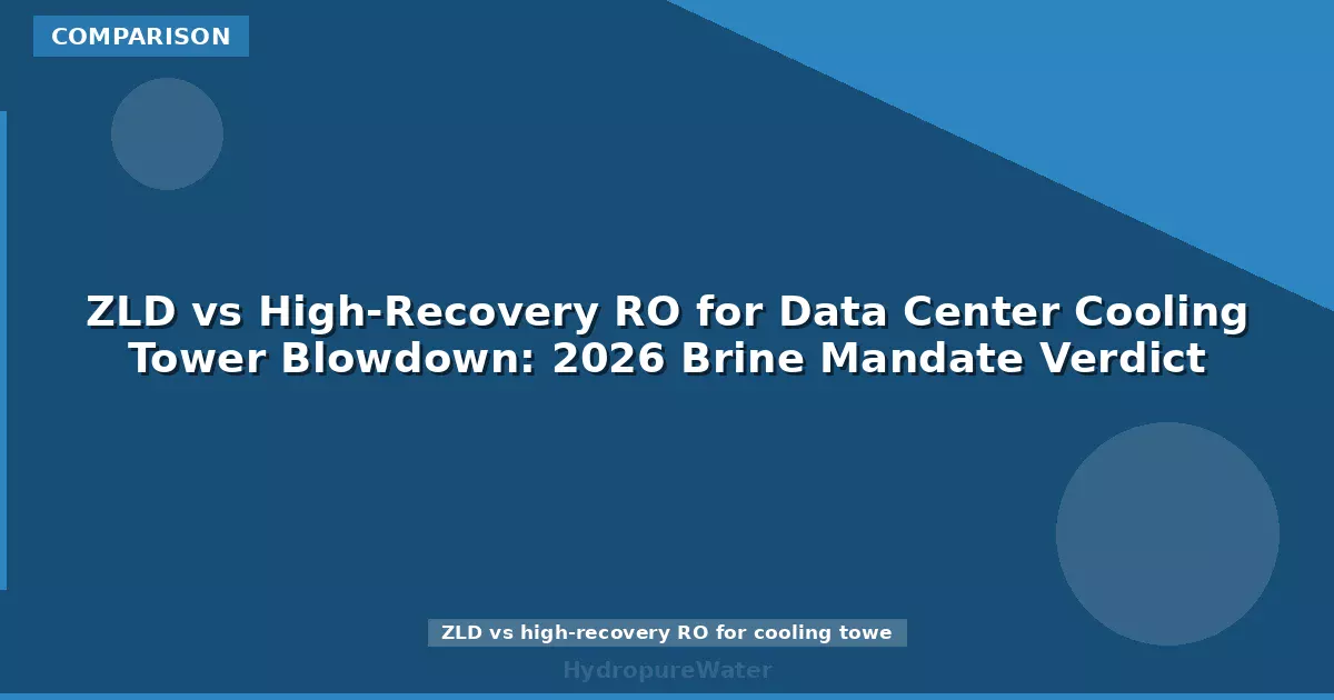 ZLD vs High-Recovery RO for Data Center Cooling Tower Blowdown: 2026 Brine Mandate Verdict