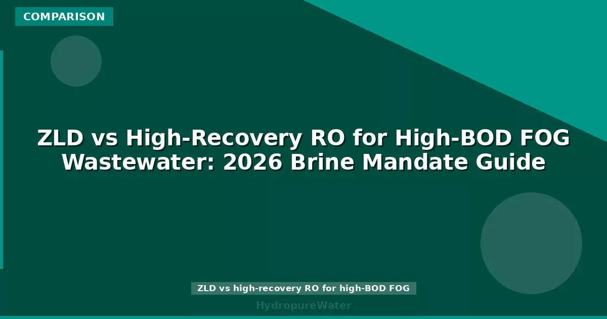 ZLD vs High-Recovery RO for High-BOD FOG Wastewater: 2026 Brine Mandate Guide