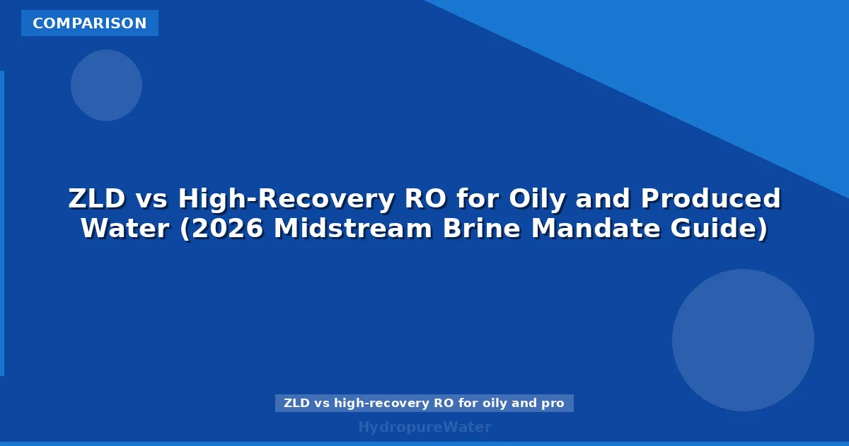 ZLD vs High-Recovery RO for Oily and Produced Water (2026 Midstream Brine Mandate Guide)