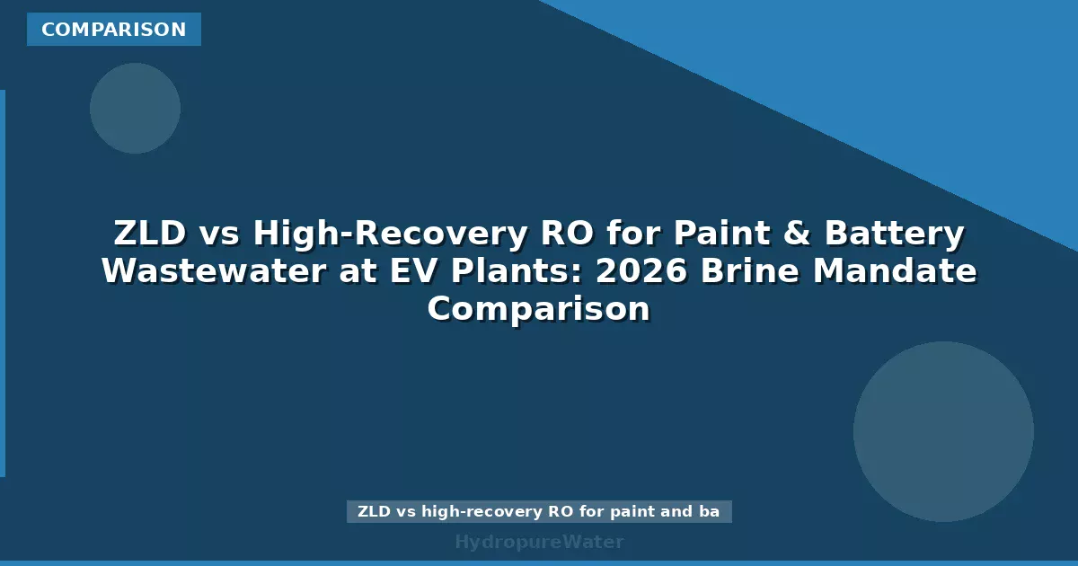 ZLD vs High-Recovery RO for Paint & Battery Wastewater at EV Plants: 2026 Brine Mandate Comparison