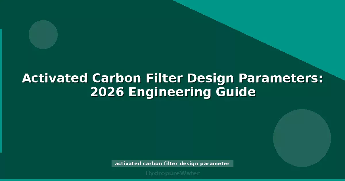 Activated Carbon Filter Design Parameters: 2026 Engineering Guide