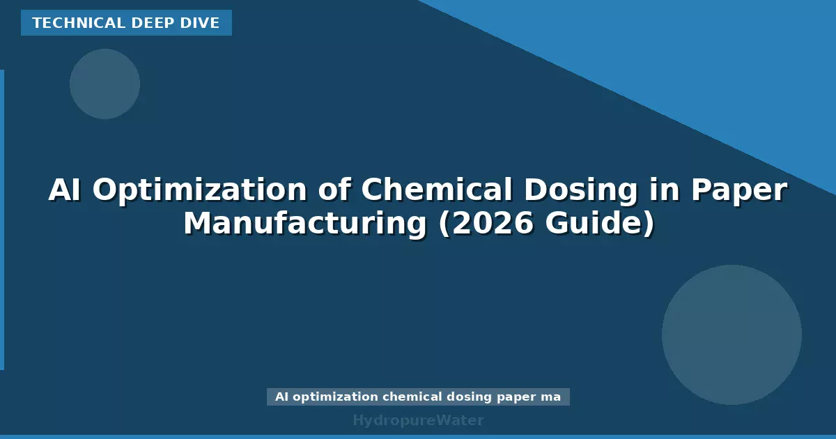 AI Optimization of Chemical Dosing in Paper Manufacturing (2026 Guide)