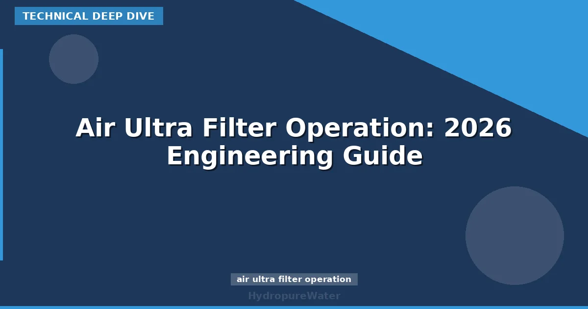 Air Ultra Filter Operation: 2026 Engineering Guide