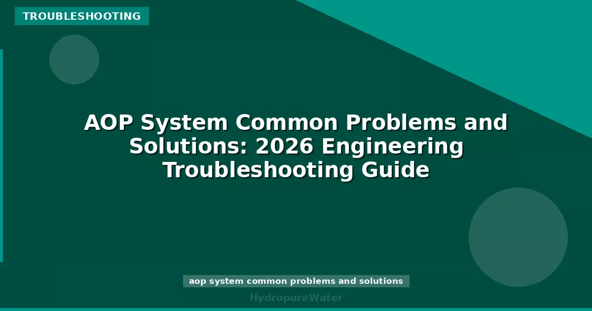 AOP System Common Problems and Solutions: 2026 Engineering Troubleshooting Guide