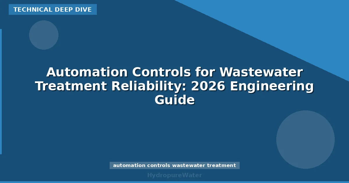 Automation Controls for Wastewater Treatment Reliability: 2026 Engineering Guide