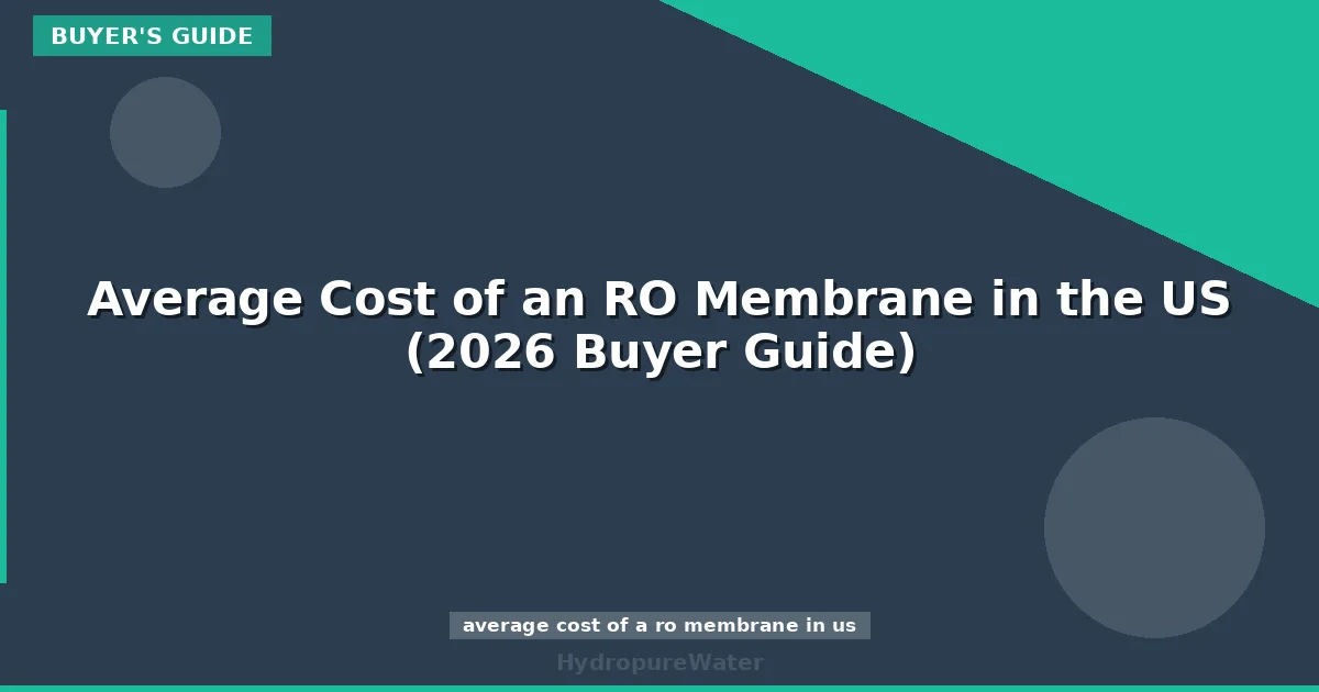 Average Cost of an RO Membrane in the US (2026 Buyer Guide)