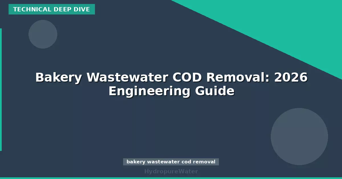 Bakery Wastewater COD Removal: 2026 Engineering Guide