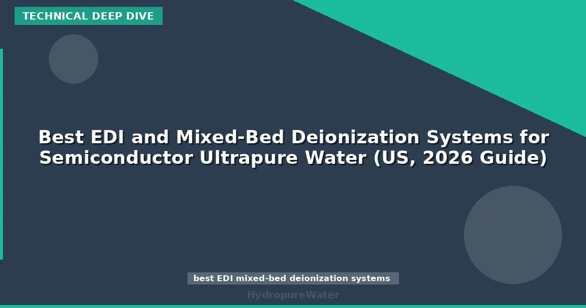 Best EDI and Mixed-Bed Deionization Systems for Semiconductor Ultrapure Water (US, 2026 Guide)