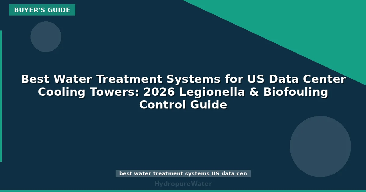 Best Water Treatment Systems for US Data Center Cooling Towers: 2026 Legionella & Biofouling Control Guide