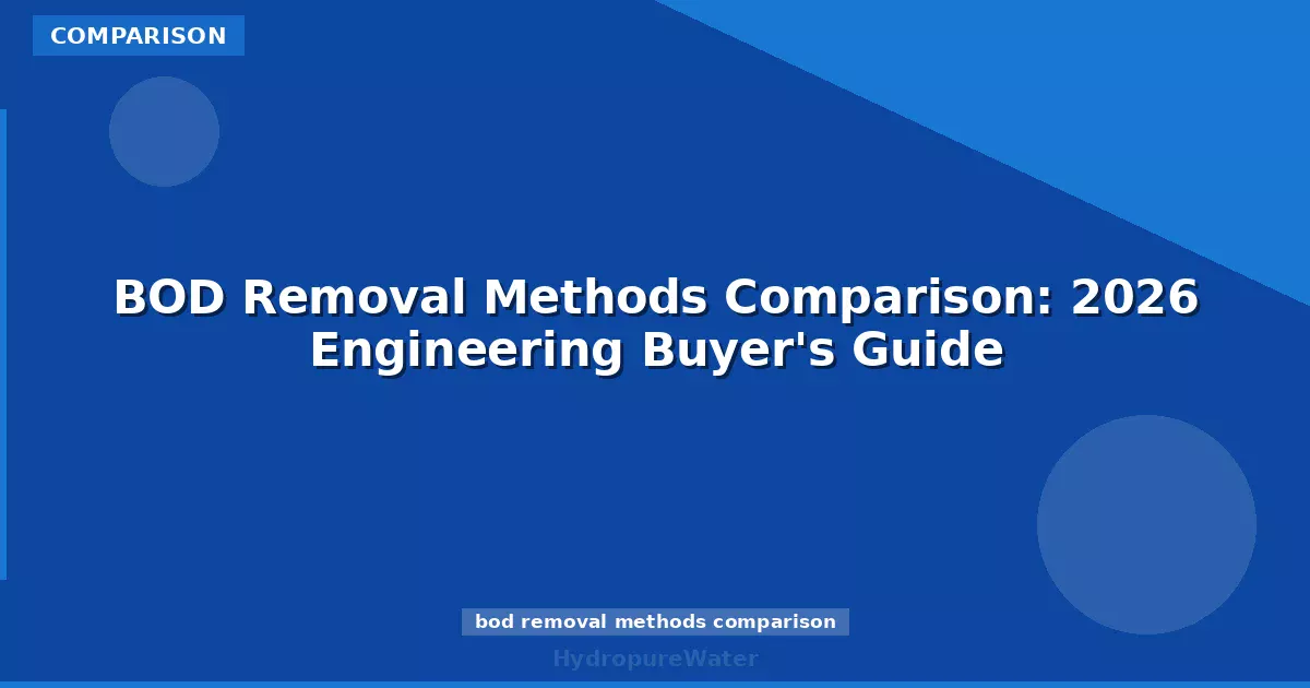 BOD Removal Methods Comparison: 2026 Engineering Buyer's Guide