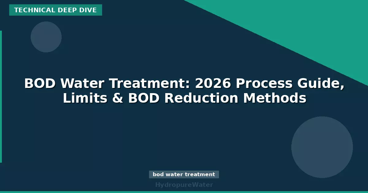 معالجة المياه حسب الطلب البيوكيميائي للأكسجين (BOD): دليل 2026 للعمليات والحدود وطرق الخفض