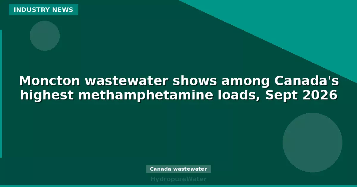 Moncton : les eaux usées affichent l'une des plus fortes charges en méthamphétamine au Canada, septembre 2026