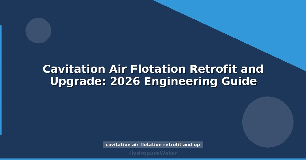 Cavitation Air Flotation Retrofit and Upgrade: 2026 Engineering Guide
