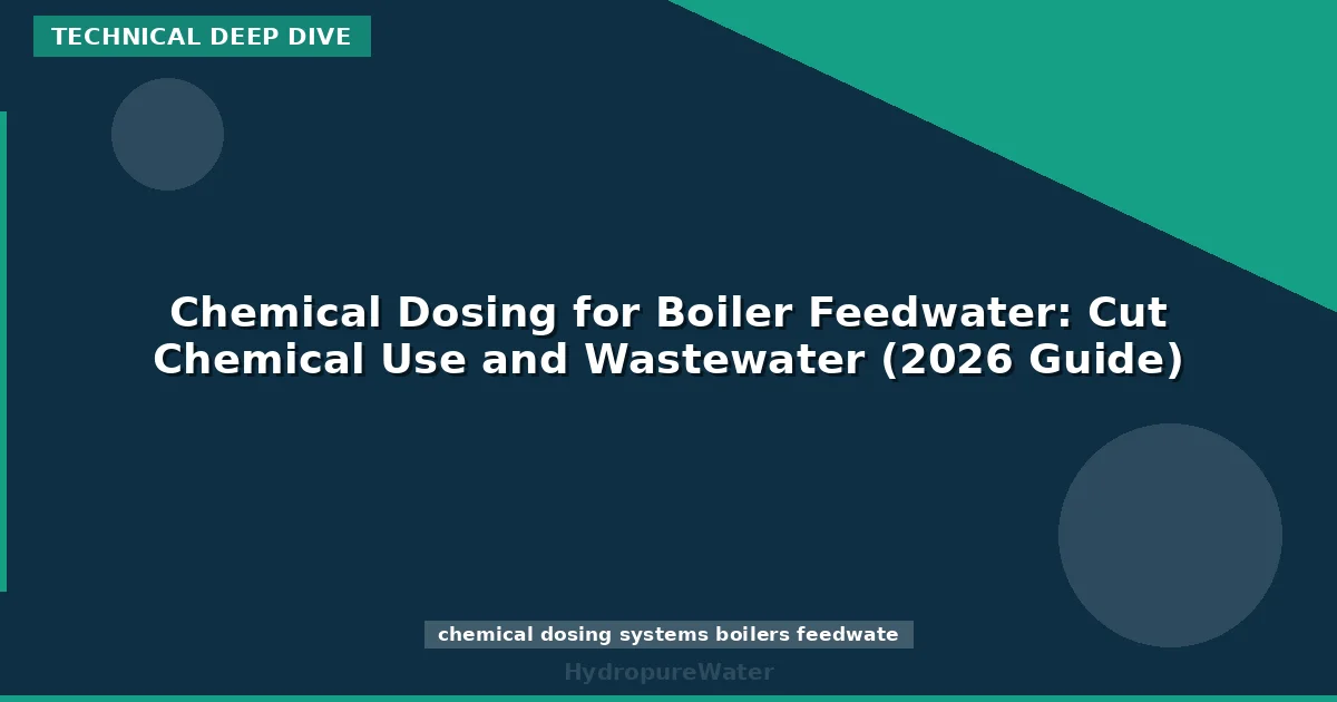 Chemical Dosing for Boiler Feedwater: Cut Chemical Use and Wastewater (2026 Guide)