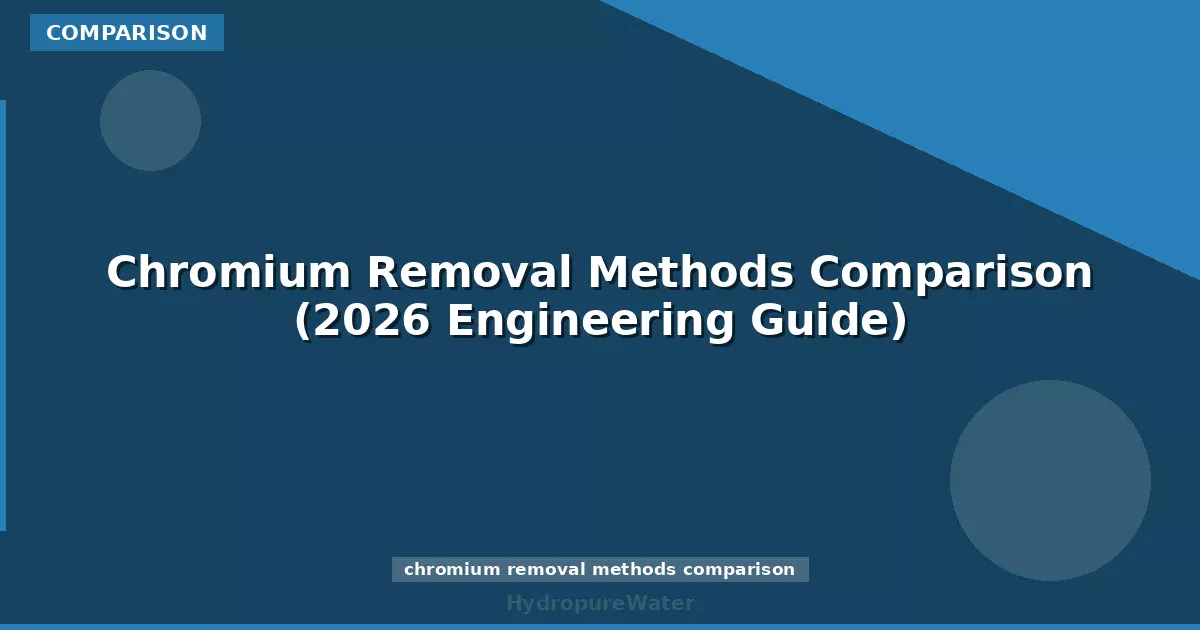Chromium Removal Methods Comparison (2026 Engineering Guide)