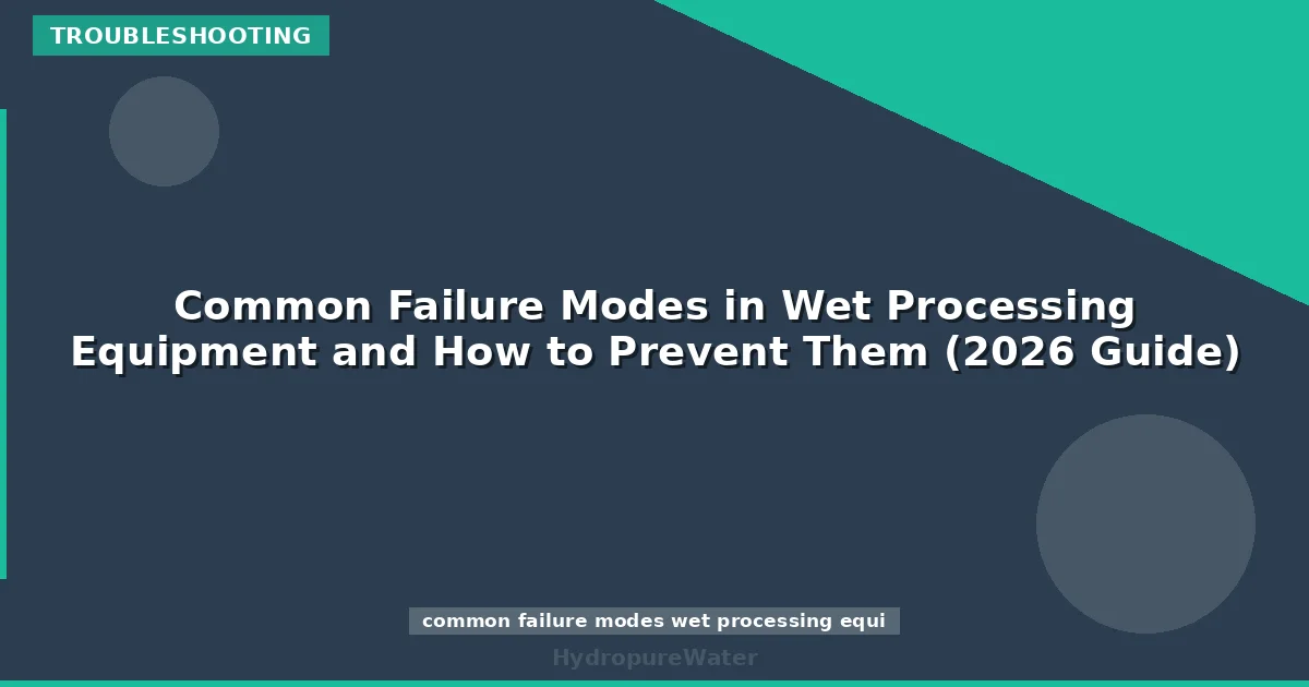 Common Failure Modes in Wet Processing Equipment and How to Prevent Them (2026 Guide)