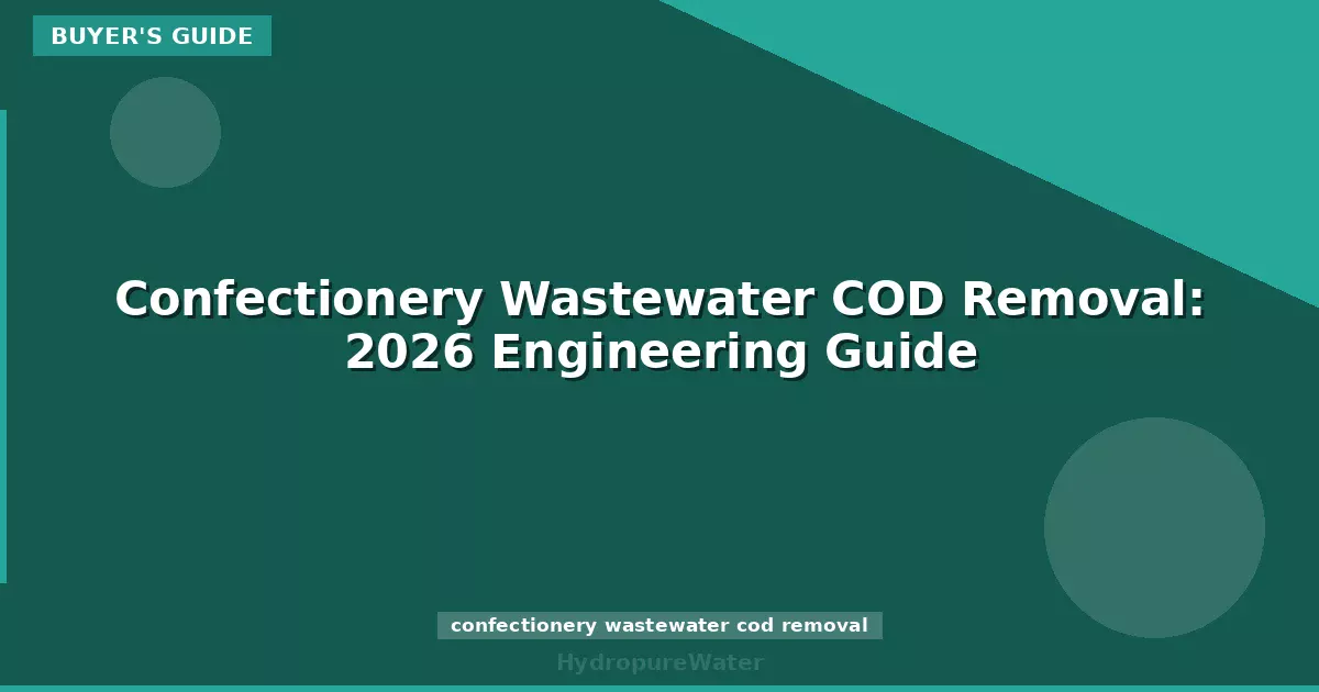 Confectionery Wastewater COD Removal: 2026 Engineering Guide