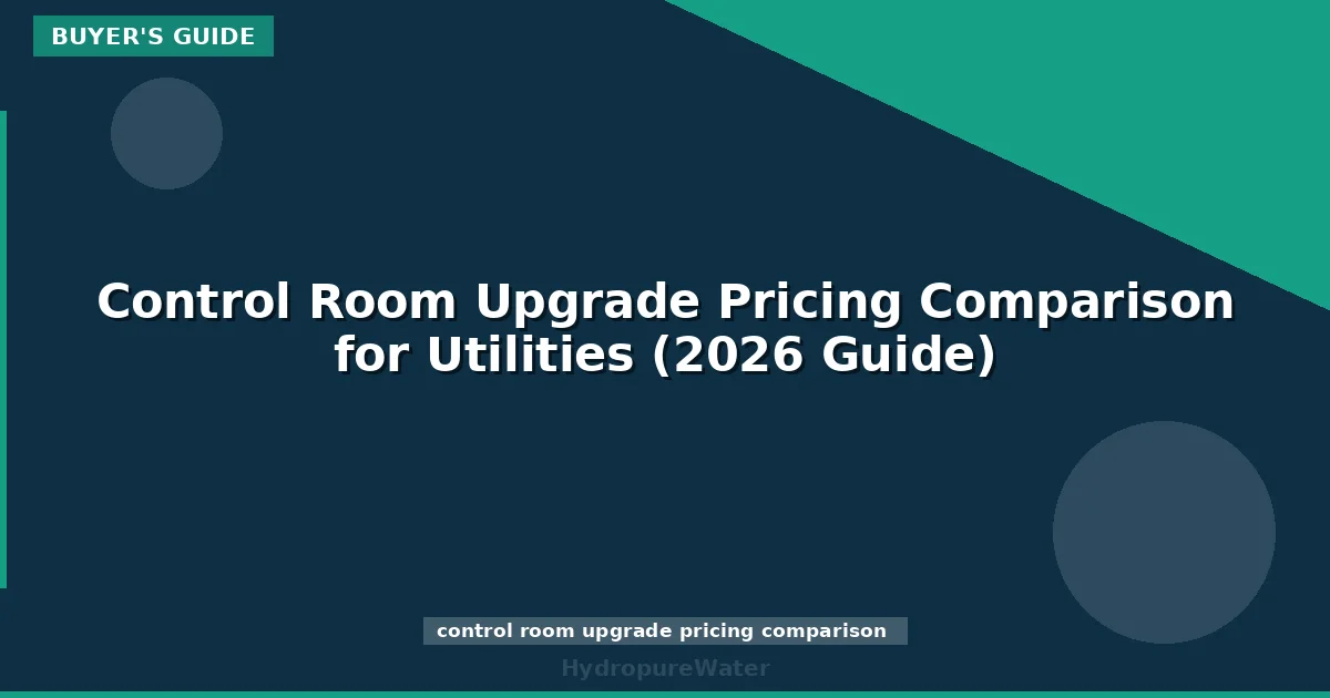 Control Room Upgrade Pricing Comparison for Utilities (2026 Guide)