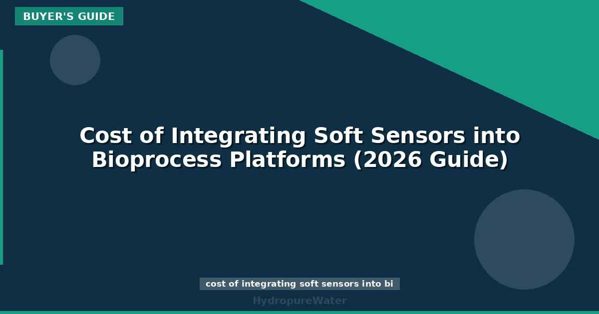 Cost of Integrating Soft Sensors into Bioprocess Platforms (2026 Guide)