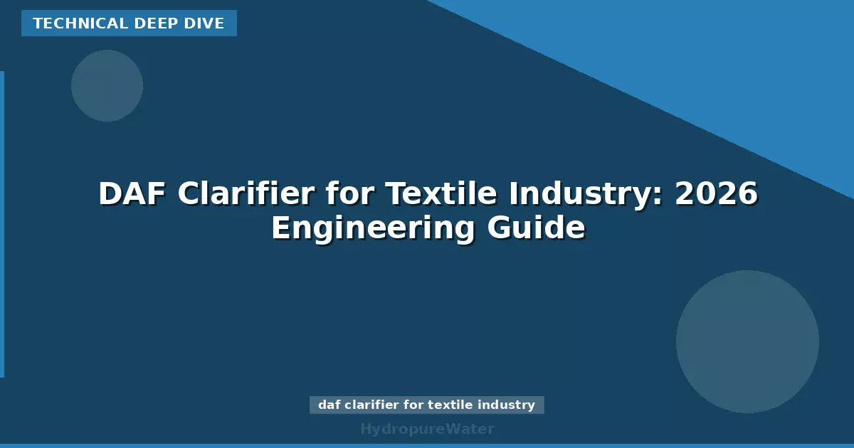 DAF Clarifier for Textile Industry: 2026 Engineering Guide