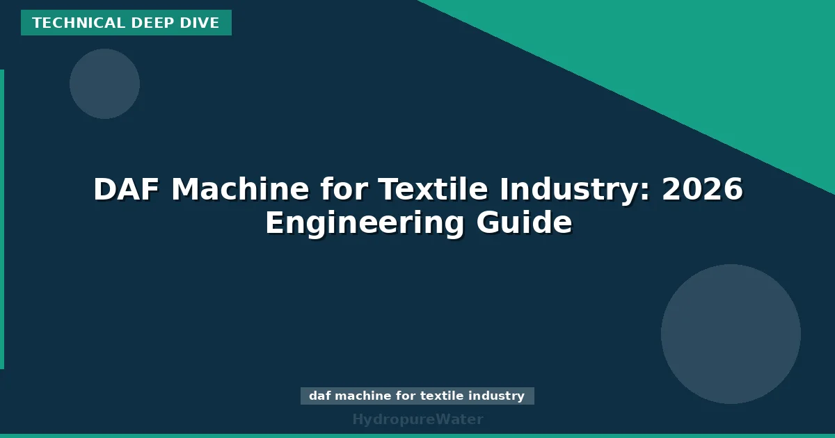 DAF Machine for Textile Industry: 2026 Engineering Guide