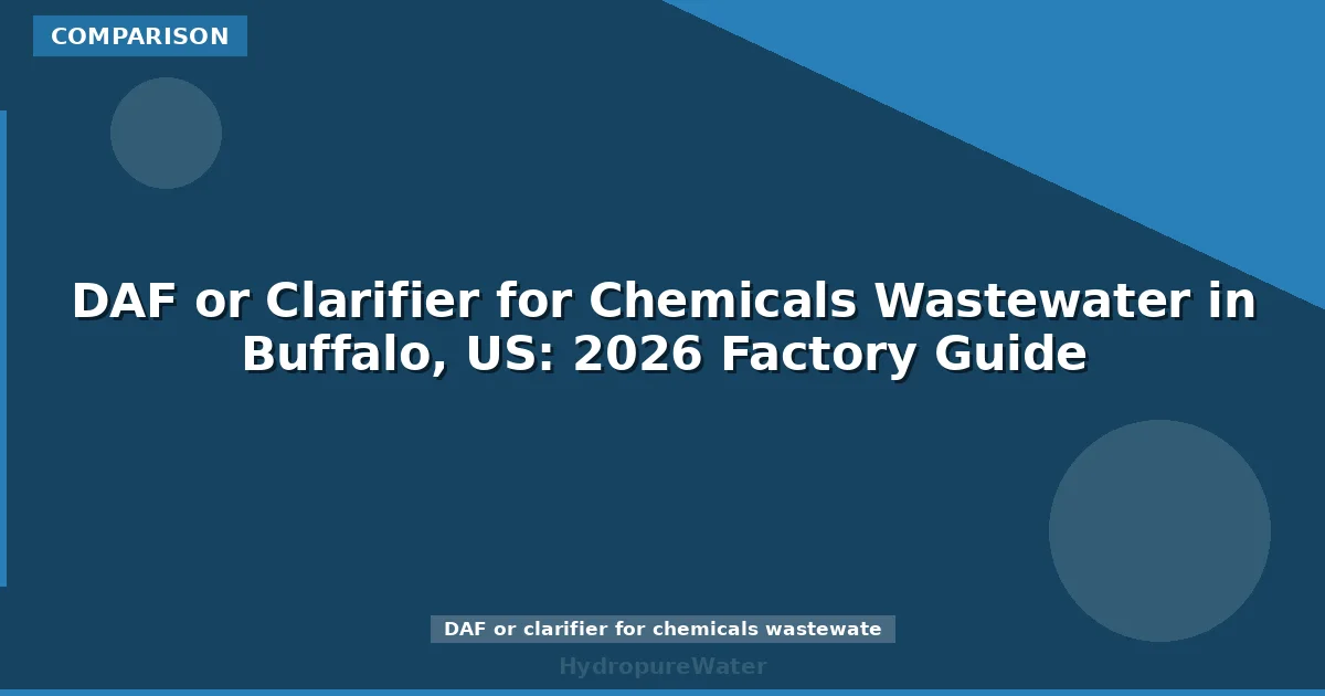 DAF or Clarifier for Chemicals Wastewater in Buffalo, US: 2026 Factory Guide