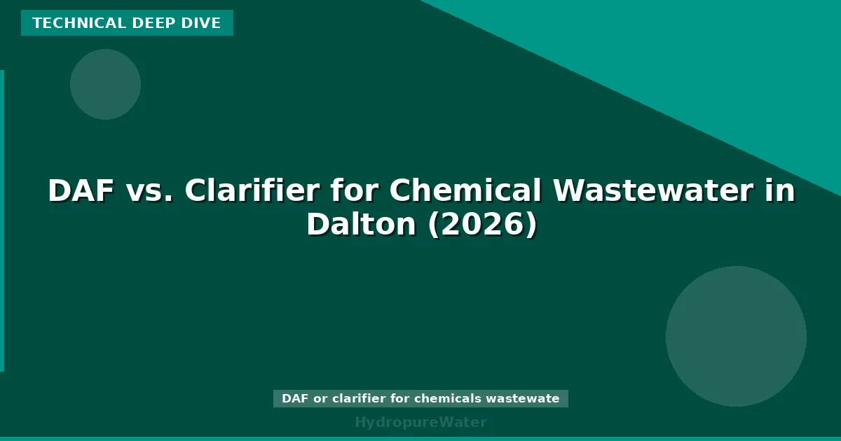DAF vs. Clarifier for Chemical Wastewater in Dalton (2026)