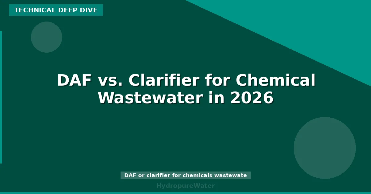 DAF vs. Clarifier for Chemical Wastewater in 2026