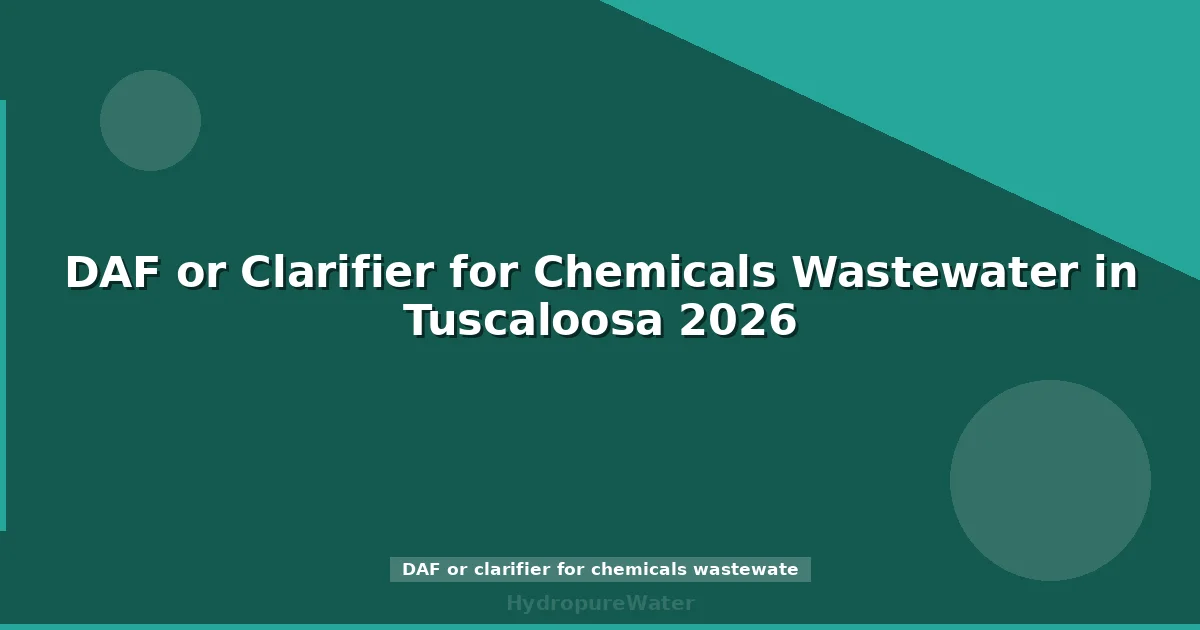 DAF or Clarifier for Chemicals Wastewater in Tuscaloosa 2026