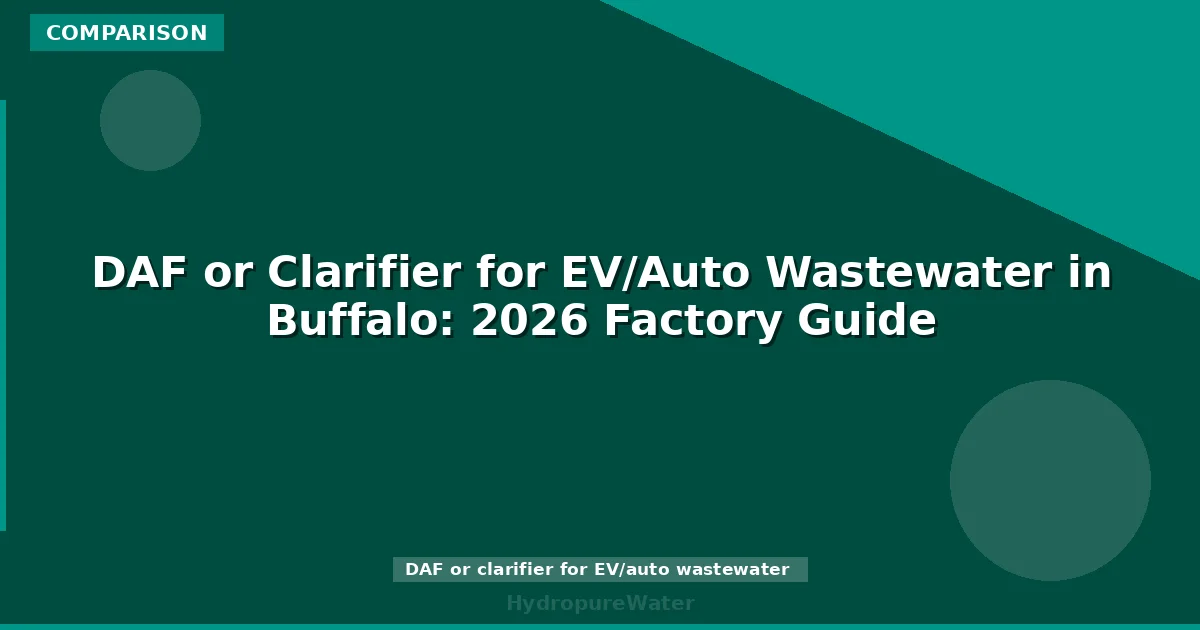 DAF or Clarifier for EV/Auto Wastewater in Buffalo: 2026 Factory Guide
