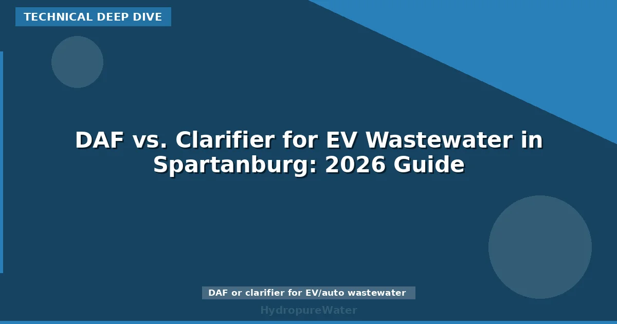 DAF vs. Clarifier for EV Wastewater in Spartanburg: 2026 Guide