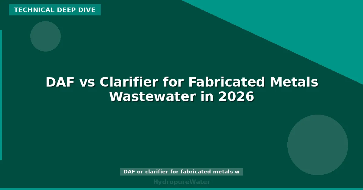 DAF vs Clarifier for Fabricated Metals Wastewater in 2026