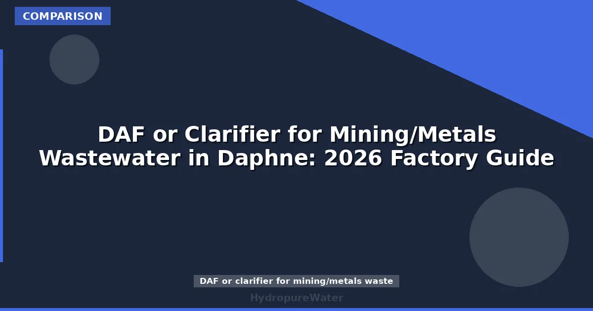 DAF or Clarifier for Mining/Metals Wastewater in Daphne: 2026 Factory Guide