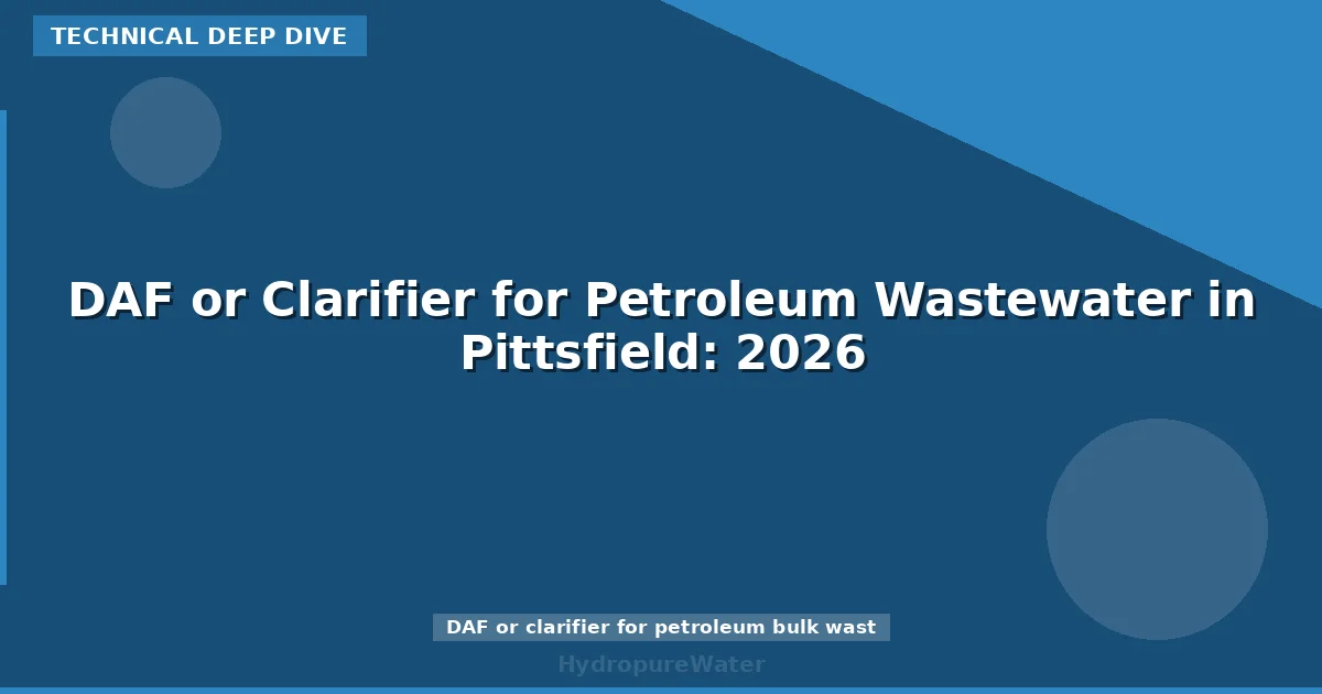 DAF or Clarifier for Petroleum Wastewater in Pittsfield: 2026